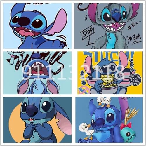 Disney Animation Stitch Painting Cross Stitch Kit Embroidery Full Mosaic Rhinestone Children Home Decoration