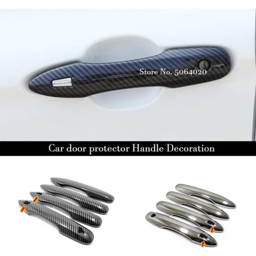 For Toyota YARIS Cross 2020 Accessories ABS Chrome/Carbon Fiber Car door protector Handle Decoration Cover Trim Car Styling