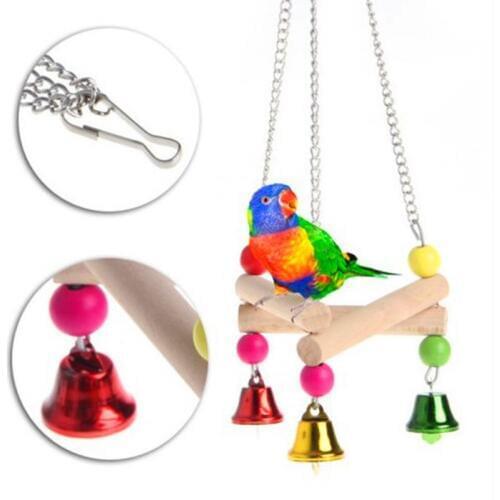 Hot Sale Pet Hanging Toy Chew Toy Bird Parrot Parakeet Budgie Cockatiel Cage Hammock Swing Toy Perches Stands Swings Birdcage