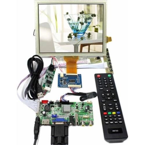 HD MI VGA AV USB LCD Controller Board VS-V59AV-V1 with 8inch EJ080NA-05A 800X600 Touch Panel VS080TP-A2 LCD Screen