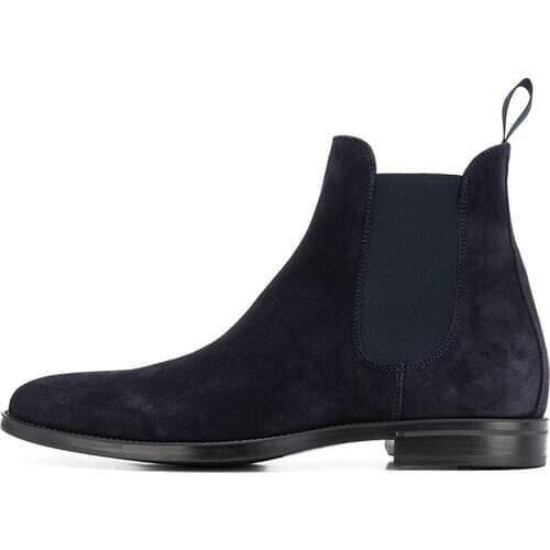 Handmade Classic Vintage Designer Cow Leather Men Ankle Boots Fashion Autumn Winter Quality Chelsea Boots Dress Platform Boots