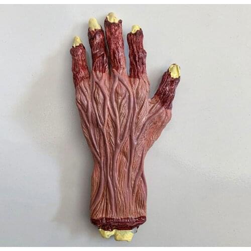 Cosmask Halloween Decoration Scary Ghost Hand Halloween Horror Props Decorations Tricky Toys Fake Horror Bloody Zombies Hand Pro
