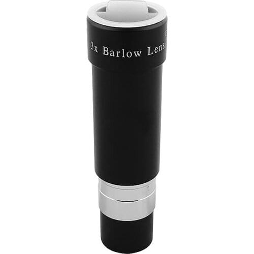 1.25 Inch 3x ED Barlow Lens For Astronomical Telescope Eyepiece Focal Length Extender Aluminum Alloy Frame Fmc Broadband Coating