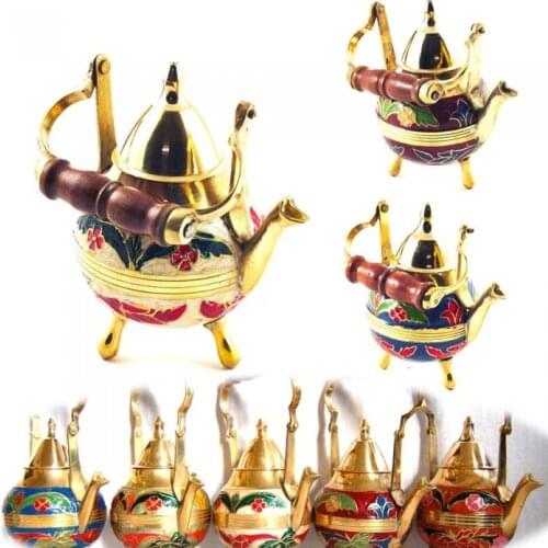 Small Gold Teapot - Floral Design - Bronze - Various Colors - Decorative