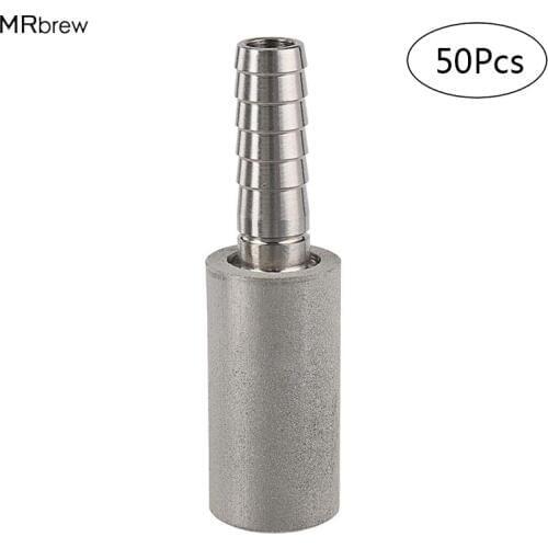 Stainless Steel Diffusion Stone, 0.5/2 Micron Aeration Stone, Carbonation Stone With 1/4" Barb For Brewing