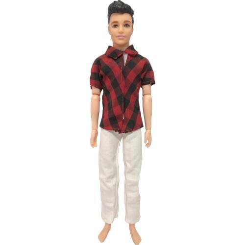 NK 2020 NEWEST Prince Ken Doll Clothes Fashion Suit Cool Outfit For Barbie Boy KEN Doll Best Childrens Presents Gift 081A