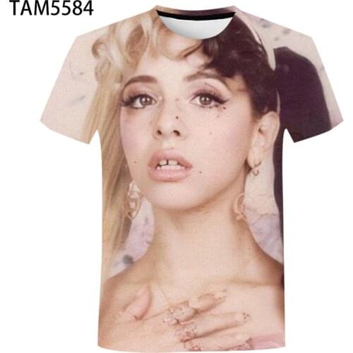Melanie Martinez New Mens Womens Summer Short Sleeve T-Shirt Character 3D Young Couple Street Cool Fashion Childrens Top