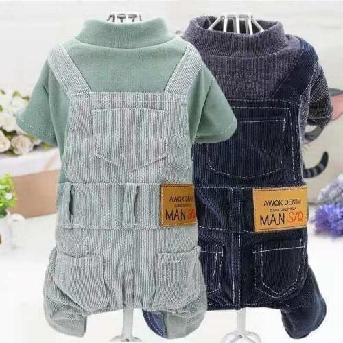 Autumn spring dog Jumpsuit Rompers cat dog clothes for small dogs puppy sweater Overalls teddy french bulldog Pomeranian