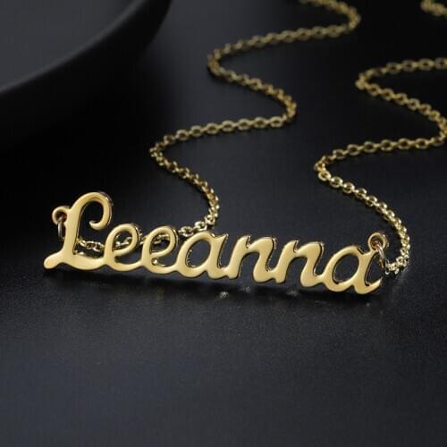 Custom Name Necklaces Gold Color Stainless Steel Personalized Custom Necklaces,Custom Name Necklace, Personalized Name Pendants