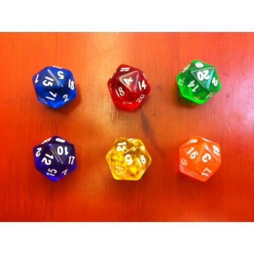 20 side dice transparent red bosons rejection of child boulimia small gift polyhedral dice D20 bosons