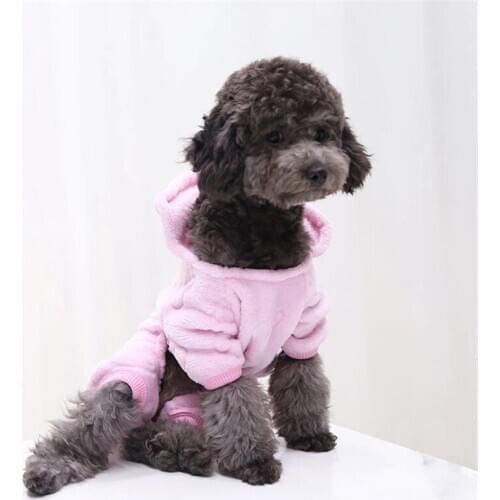 PUOUPUOU Thicken Funny Pet Dog Clothes Winter Warm Dog Pet Clothing Hoodies Sweatshirt for Small Medium Dogs Cute Puppy XS-XXL