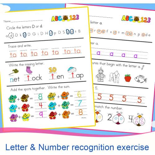 Morning Work 26 Alphabet Letter Activity Workbook Homework Writing Practice Worksheet Books for Kids Ages 5-7 Preschool Reading