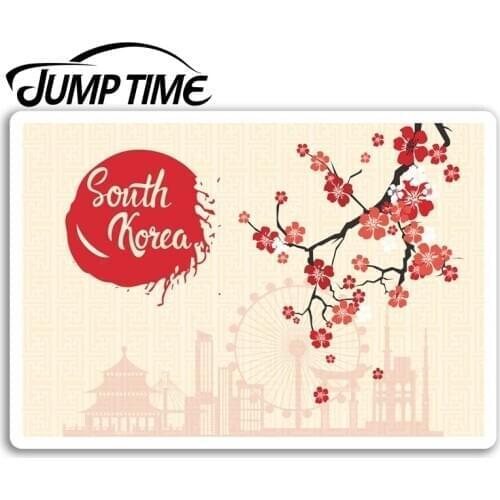 Jump Time for South Korea Vinyl Stickers Seoul Travel Sticker Laptop Luggage Truck Window Bumper Decal Waterproof Accessories