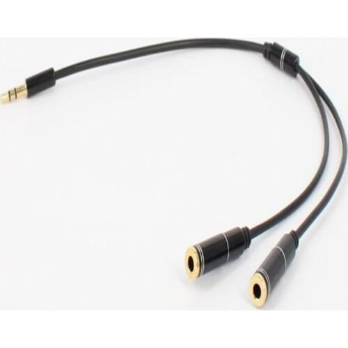 3.5mm Stereo Earphone Audio Y Splitter Jack 1 Female to 2 Male Adapter Cable Convenient Headphone Audio Line 1 to 2 Cable 3.5mm