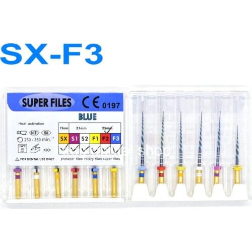 Dental Endo Rotary Files super files blue Root Canal files Preparation Engine Use Niti dental tool