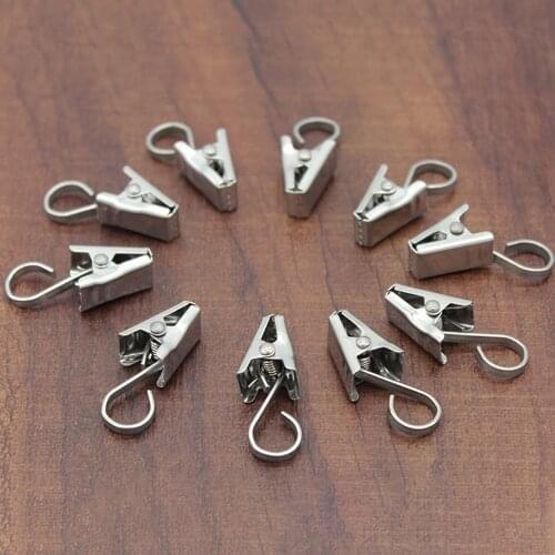 100PCS Accessories Sawtooth Clamps Curtain Clips Powerful Loops Bed Curtain Hooks
