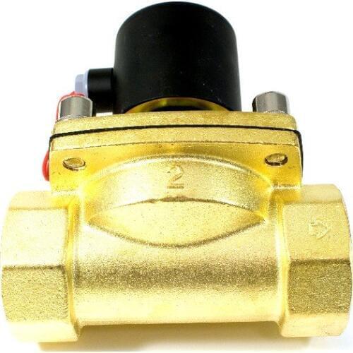 Free Shipping High Quality 2PCS/Lot 2'' Zinc Alloy Brass Water Solenoid Valve 8Bar Pressure DC12V or DC24V