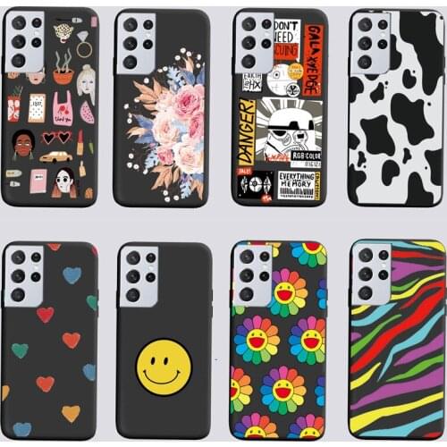 For Samsung Galaxy S21 Ultra 5G Case TPU Soft Cover Silicone Galaxy S21 Ultra Phone Case SM-G998B Black Back Cases Covers Bumper