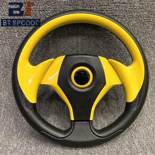Black Red Yellow Silver PU 13Inch 320mm Car Steering Wheel Universal Racing Sport Steering Wheel Fit For Car/ PC Racing Game