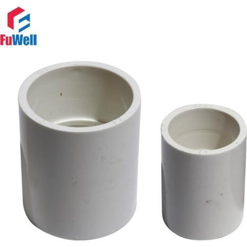 2pcs Pipe Fitting 20/25/32/40/50/63mm ID UPVC Water Pipe Joint Straight Water Connectors DIY Tool Plastic Pipe Joints