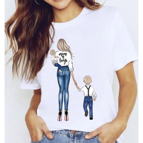 T-shirts Ladies harajuku Retro Mom Life Cartoon Female Tshirt Summer Women Tee Tops Graphic Fashion Short sleeve Tee shirt femme