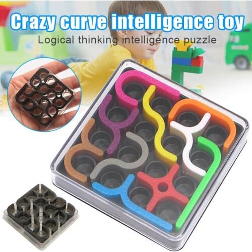Curves Puzzle Toy Brain Teaser Mind Bending 24 Challenges Fun Intelligence Toy NSV