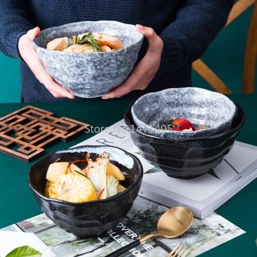 Ceramic Large Bowl Japanese Style Noodle Bowl Household Ramen Bowl Creative Large Soup Bowl Salad Bowl Tableware