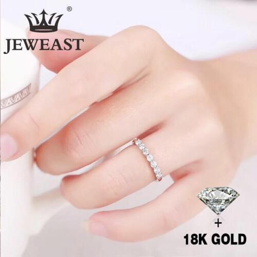 Natural Diamond 18K Gold Pure Gold Ring Beautiful Gemstone Ring Good Upscale Trendy Classic Party Fine Jewelry Hot Sell New 2020
