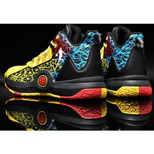 Man Lightweight Basketball Shoes Breathable Anti-slip Basketball Sneakers Men Lace-up Sports Gym Ankle Boots Shoes Basket Homme