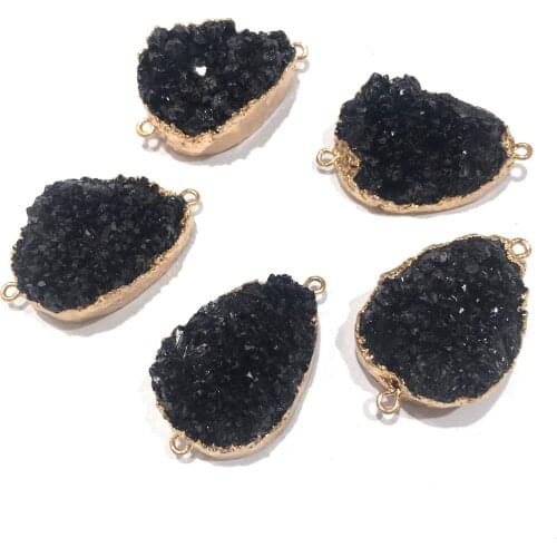 Natural Stone Connector Irregular Crystal Agates For Jewelry Making DIY Necklace Bracelet Accessory