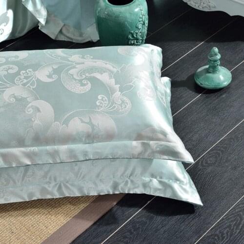 2PCS Satin High-grade Jacquard Pillow Cases Decoration Throw Pillow Cover Bedding Pillowcase 48x74cm Home Textile