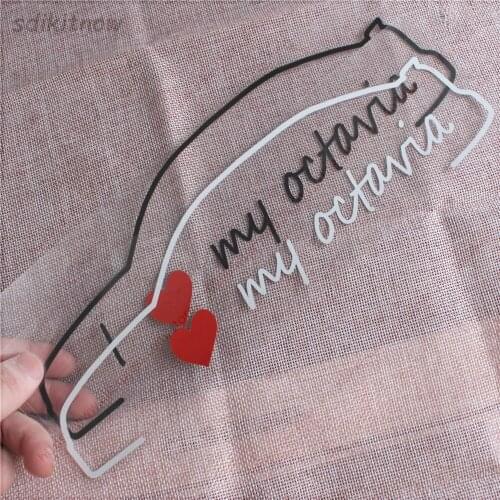 New I love my car Decal Funny Sticker Styling Door Window Decoration For Skoda Octavia A5 A7 RS Fabia Superb Rapid VRS Yeti