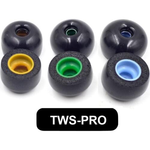 New TWS-Pro Memory Foam Ear Tips for Ture Wireless Earbuds- Jabra Elite 75t, Elite 65t, Active 65t, Evolve 65t earphone
