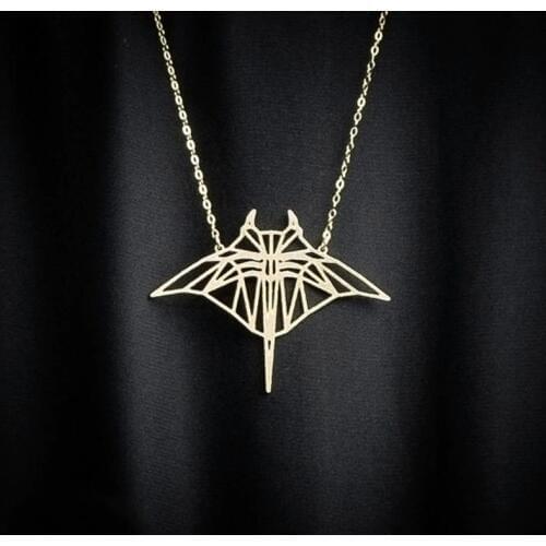 Sea fish necklace manta ray pendant gift for her, everyday pendant