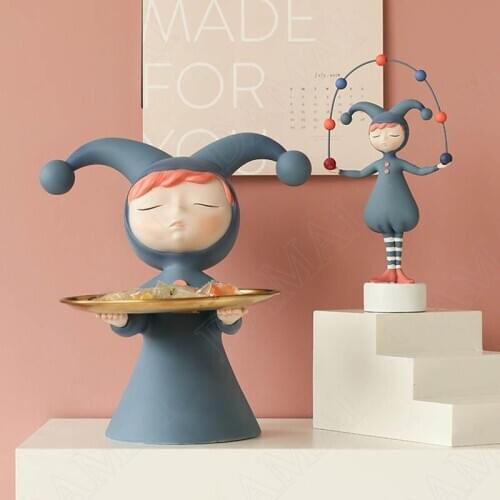 European Style Resin Tray Dried Fruit Candy Plate Creative Jewelry Organizer Trays Living Room Home Decoration Elves Ornaments