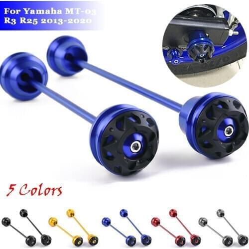 Front Rear Wheel Fork Slider Protector For Yamaha YZF R3 R25 MT03 MT-03 MT 03 2013-2020 Motorcycle Accessories Crash Axle Slider