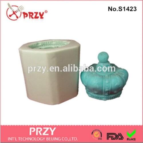 PRZY Silicone Crown Candle Mold Fondant Cake Molds Stencils for Cake Decorations Aroma Stone Moulds High Quality 3d Eco-friendly