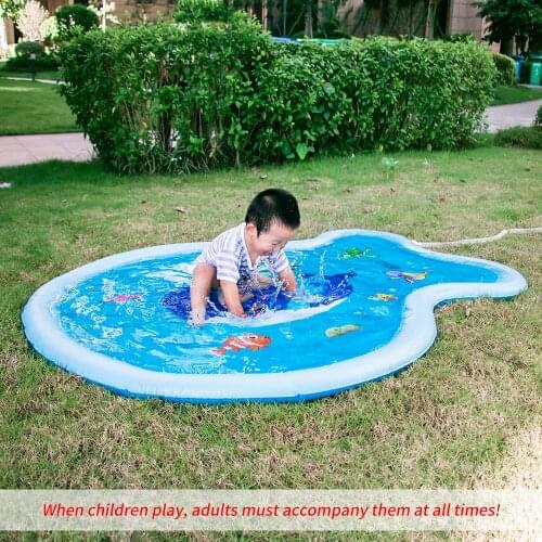 163*180CM Water Spray Mat Outdoor Inflatable Pool Toy Water Spray Mat Fountain lawn Play In Water Beach toys Hot Sale