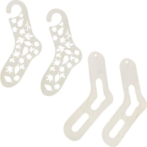 Natural Color Wooden Handmade Hand Knitting Socks Blocker Stretchers Hollow For Diy Christmas Sock Gifts Knitting Tools