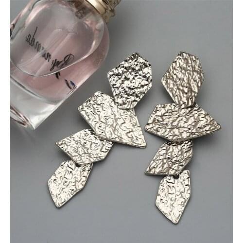 Metal Gold Plated Geometric Drop Dangle Earrings For Women Geometric Wedding Party Vintage Christmas Gifts Bohemian Bijoux