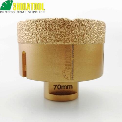 SHDIATOOL M14 Diameter 70x15 mm Vacuum Brazed Diamond Drilling Core Bits Stone Drill Bits Tile Hole Saw Diamond Drilling Bits