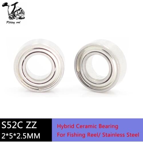 2Pcs SMR52ZZ CB Air Bearing 2*5*2.5 mm ABEC-7 RC Car Stainless Steel Hybrid Ceramic Bearings Fishing Reels MR52zz SMR52-2Z