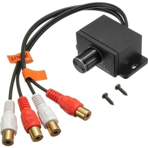 Universal Amplifier Bass RCA Gain Level Volume Control Knob For Car Home Black