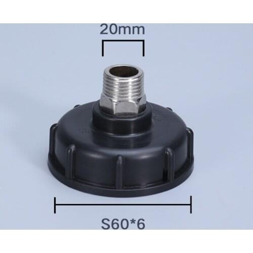 Thicken IBC Tank Adapter S60*6 Coarse Thread to 20MM Fine Thread Valve Fitting Garden Irrigation Switch tool