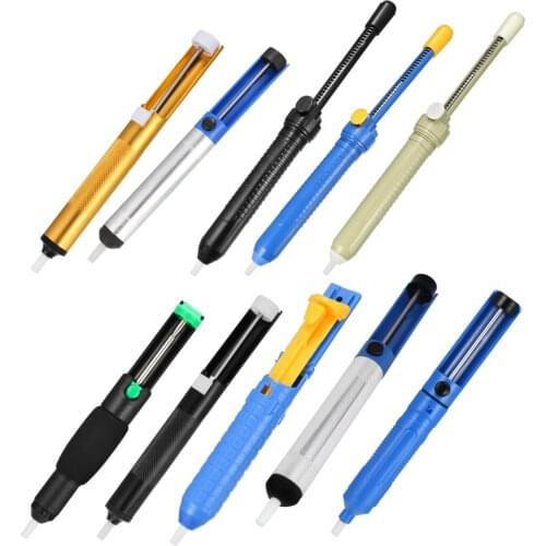 Uxcell 1Pcs Desoldering Pump Manual Vacuum Solder Sucker Removal Hand Tool Aluminum Alloy ABS Plastic for One-hand Operation
