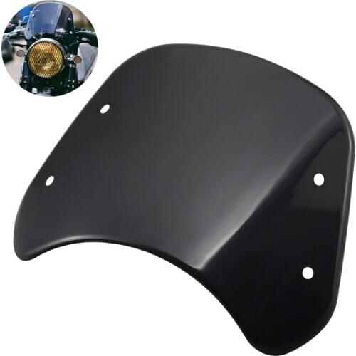 Black Moto Retro Windshield Headlight Instrument Visor Sport Compact Wind Deflector For Benelli Leoncino 250 500 Trail