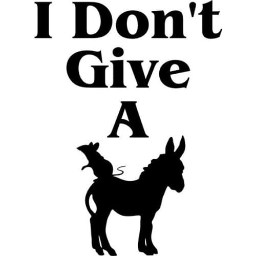 15*11cm I dont give a ratsass Funny Car Window Bumper Novelty JDM Drift Vinyl Decal Sticker