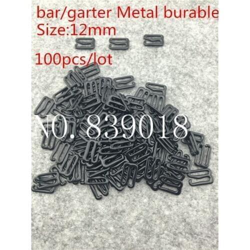 12mm black color 100pcs/lot 9 design Bra Buckles Clip Strap Holders Metal Adjustable buckle clip