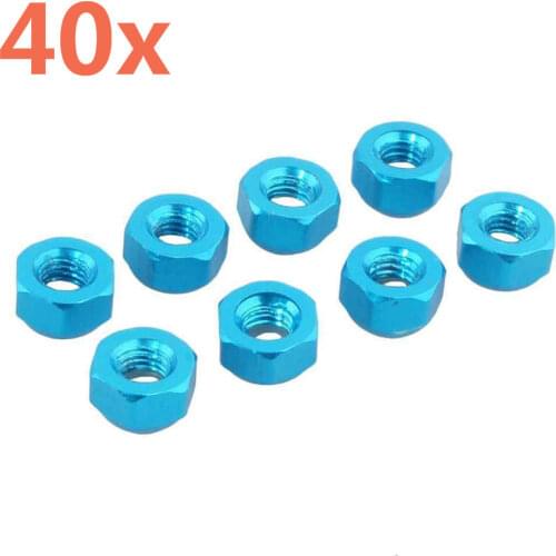 Wholesale 5Packs/Lot 8pcs/lot Aluminum Nylon Nut M3 Upgrade HSP 02102 Spare parts For 1/10 Scale Model RC Car 102048 122048
