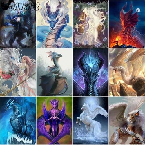 Divine Beast Diamond Painting Animal Mosaic Kit Anime Cross Stitch Rhinestone Inlaid 5D Diy Handmade Gift Design Home Decoration